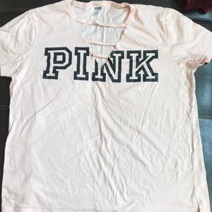 Victoria’s Secret PINK V-neck Ladder Tee